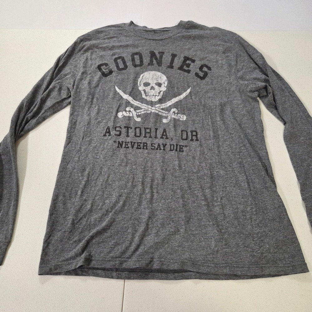The Goonies Never Say Die Astoria OR Long Sleeve Graphic T-Shirt Gray Mens M